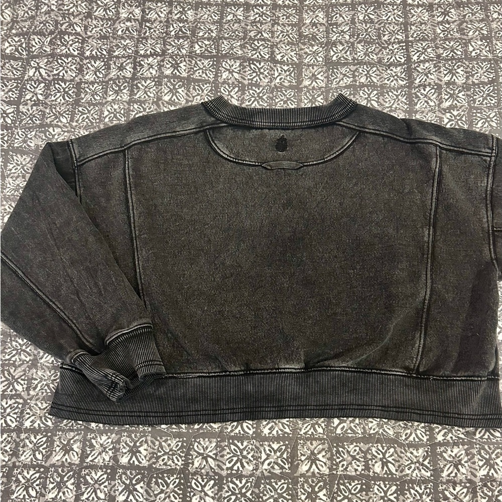 We the free cropped Mineral  Sweatshirt